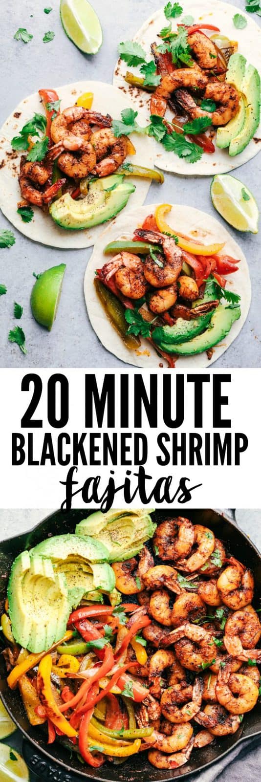 20 Minute Skillet Blackened Shrimp Fajitas - 60