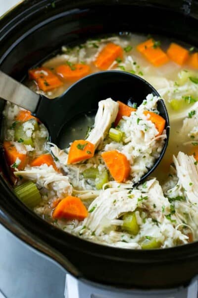 Slow Cooker Chicken and Rice Soup | The Recipe Critic