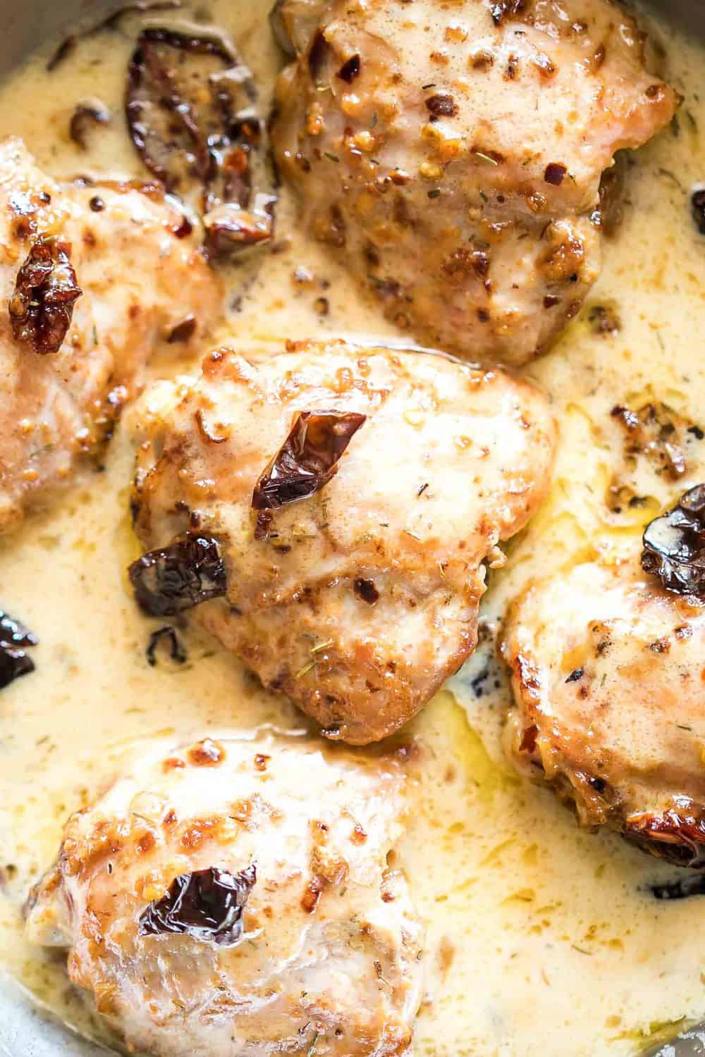 Creamy sun-dried tomato chicken with pasta is a quick, easy dinner recipe with a delicious sauce that will have you licking your fingers! I love serving this with pasta but brown rice or quinoa also work well. The whole family will love this meal!