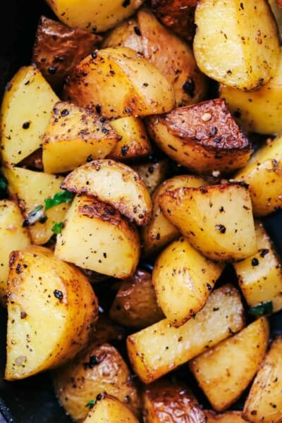 Skillet Garlic Butter Herb Steak And Potatoes 