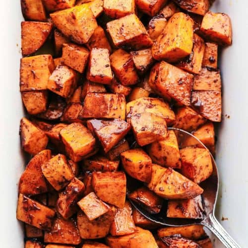 Roasted Honey Cinnamon Butter Sweet Potatoes | The Recipe Critic