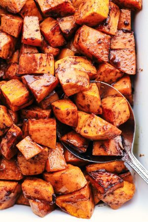 Roasted Honey Cinnamon Butter Sweet Potatoes | The Recipe Critic