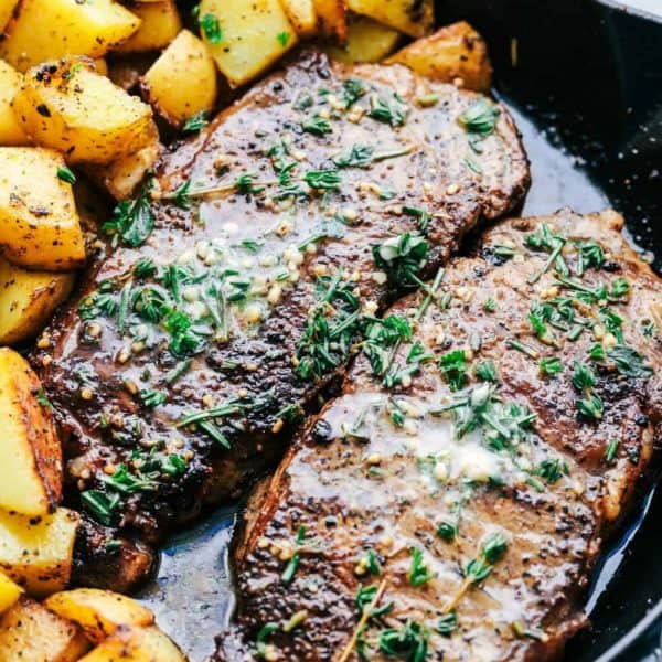 Skillet Garlic Butter Herb Steak And Potatoes The Recipe Critic 