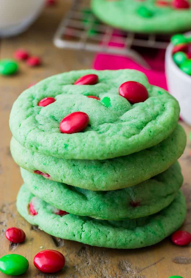 Stack of Grinch Cookies