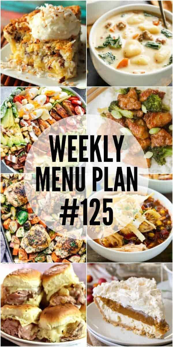 Weekly Menu Plan #125 | The Recipe Critic