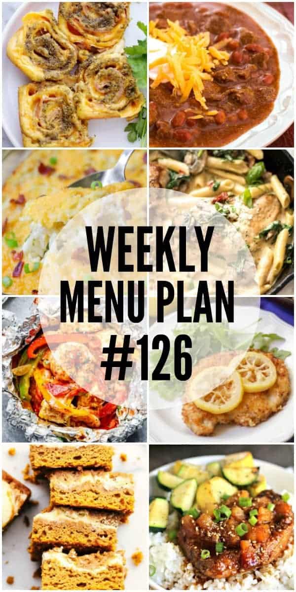 weekly menu plan #126