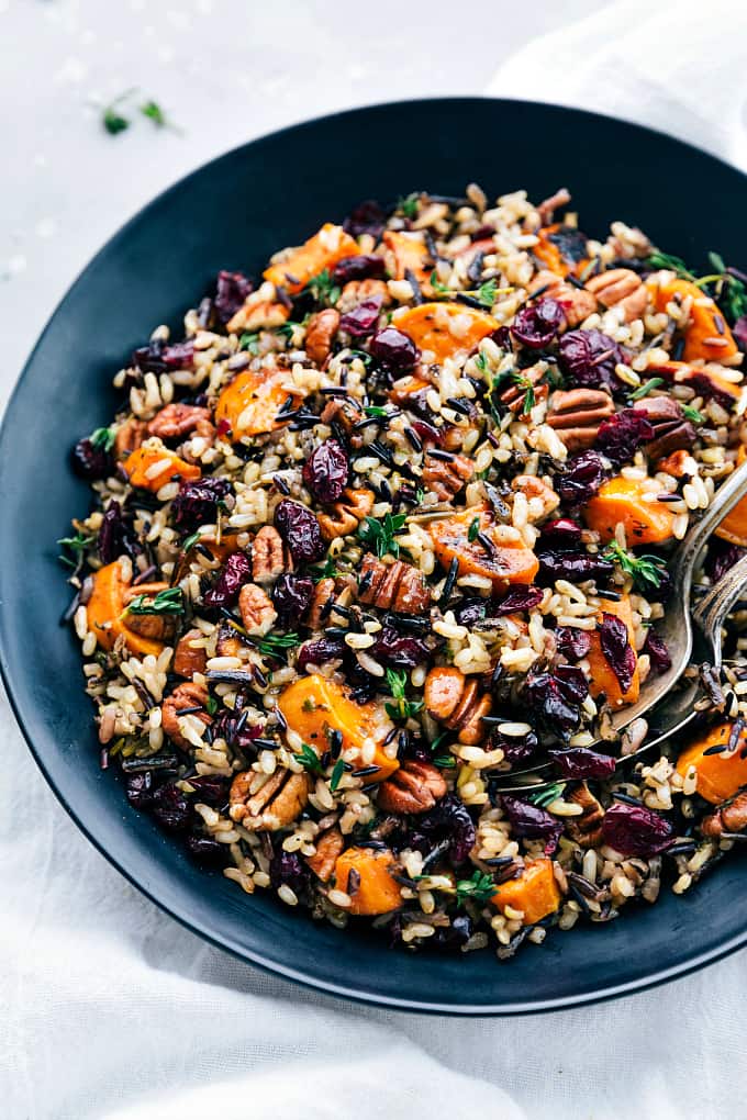 Cranberry Pecan Sweet Potato Wild Rice Pilaf