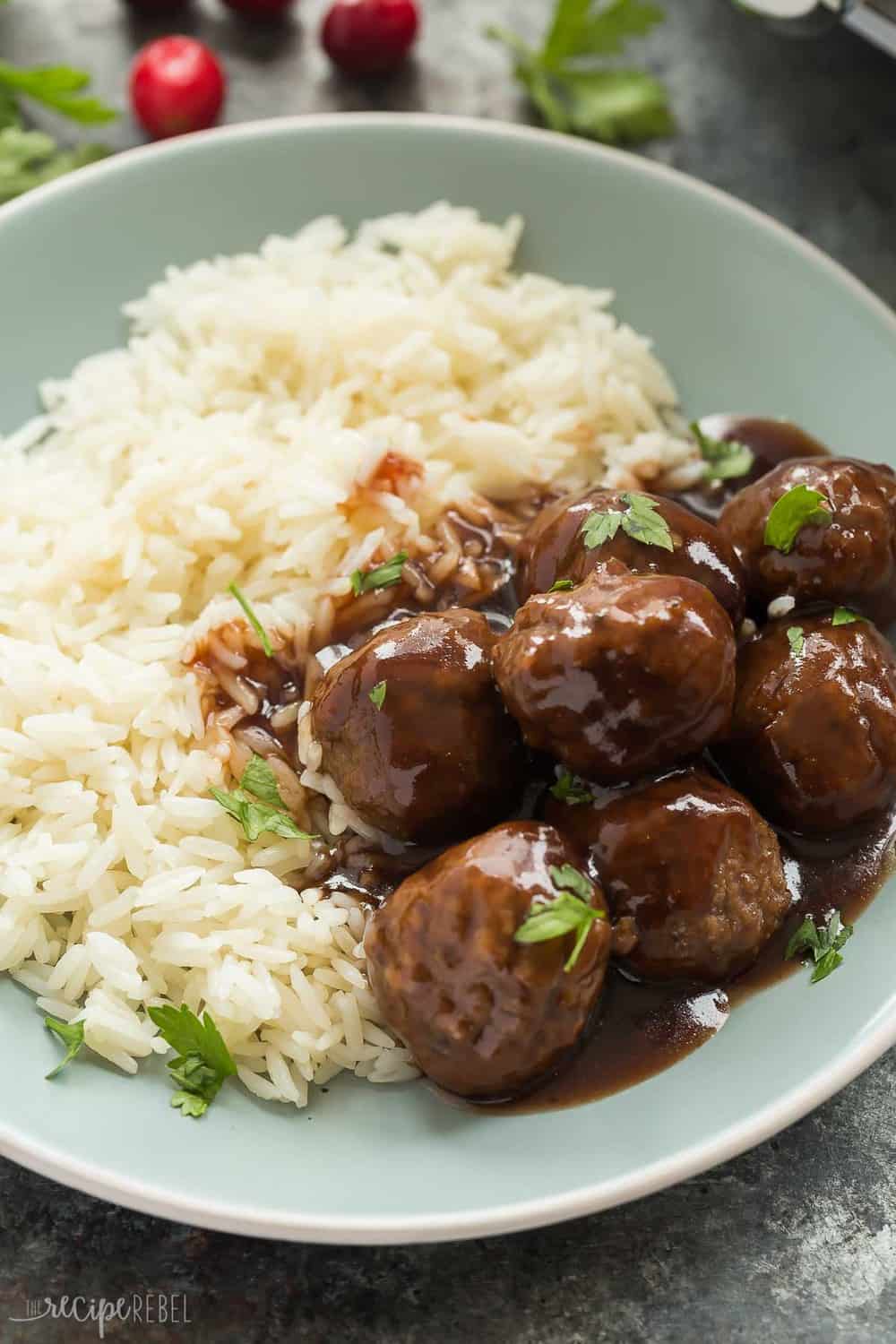 Slow Cooker Cranberry Balsamic Meatballs - 41