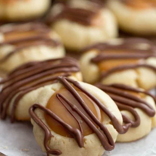 Twix Thumbprint Cookies The Recipe Critic