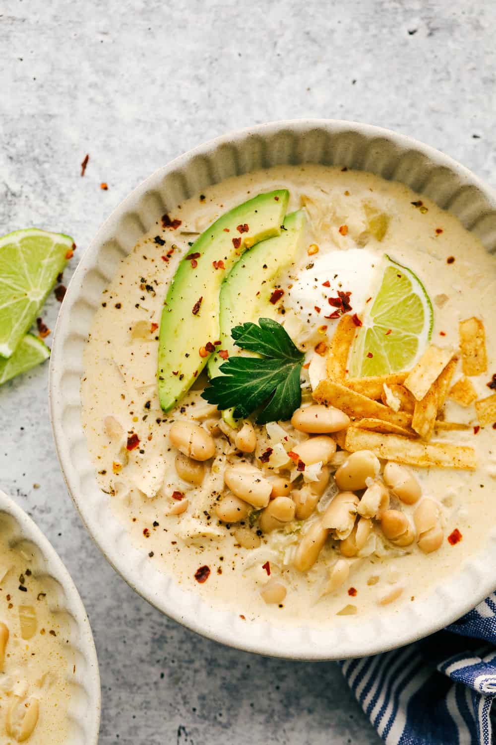 Creamy, savory, hearty White Chicken Chili.