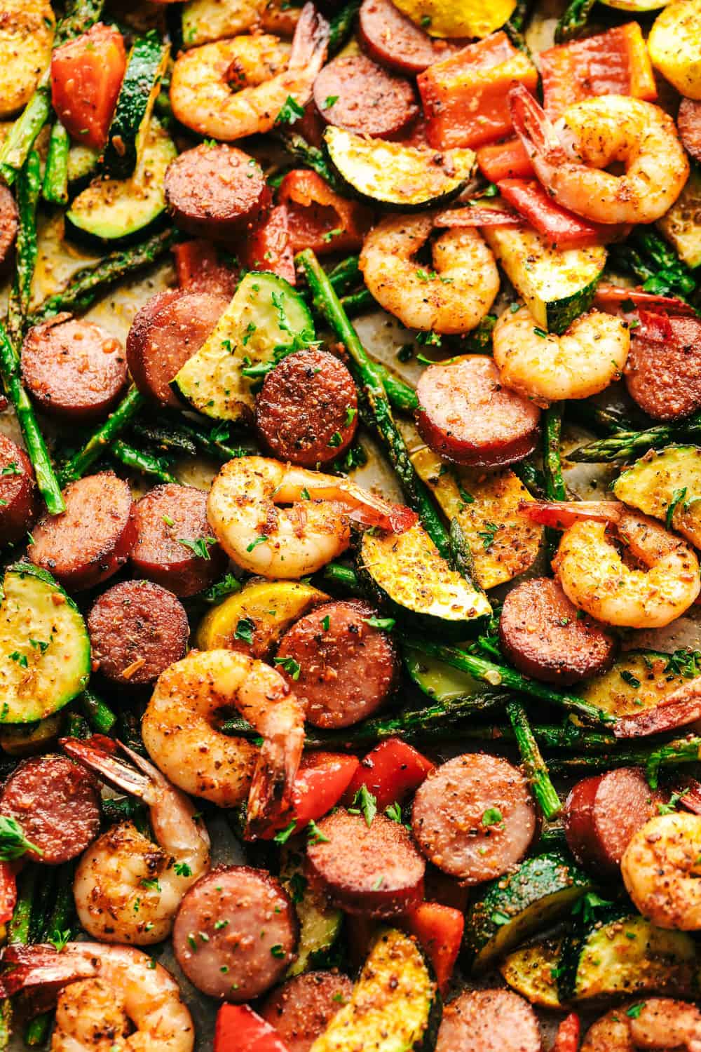 Cajun Shrimp And Sausage Vegetable Sheet Pan The Recipe Critic