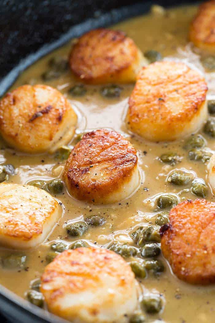 Pan Seared Scallops With Lemon Caper Sauce Recipe Ocean 4566