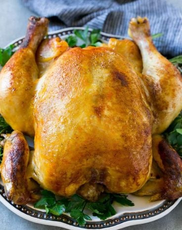 Cooking a whole chicken has never been easier than this Instant Pot roasted chicken! The chicken cooks in just 30 minutes and produces a moist and juicy bird that's the perfect simple dinner option!