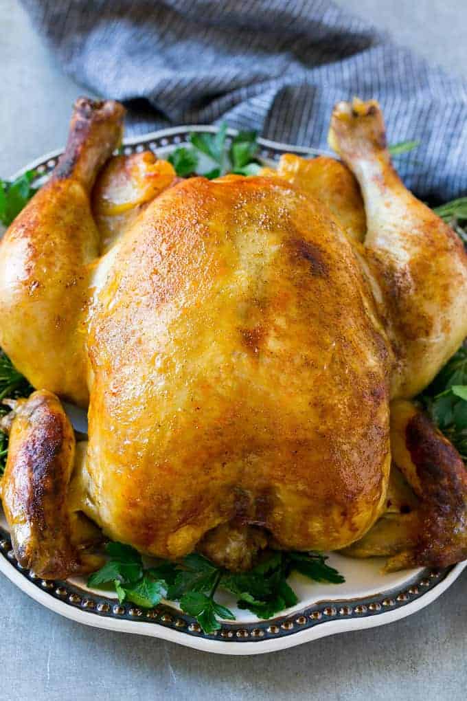 Cooking a whole chicken has never been easier than this Instant Pot roasted chicken! The chicken cooks in just 30 minutes and produces a moist and juicy bird that's the perfect simple dinner option!