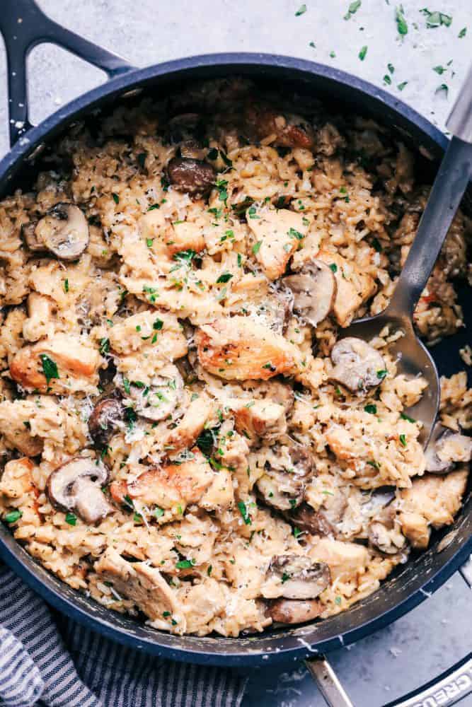 One Pot Creamy Parmesan Chicken with Mushroom Rice - 24