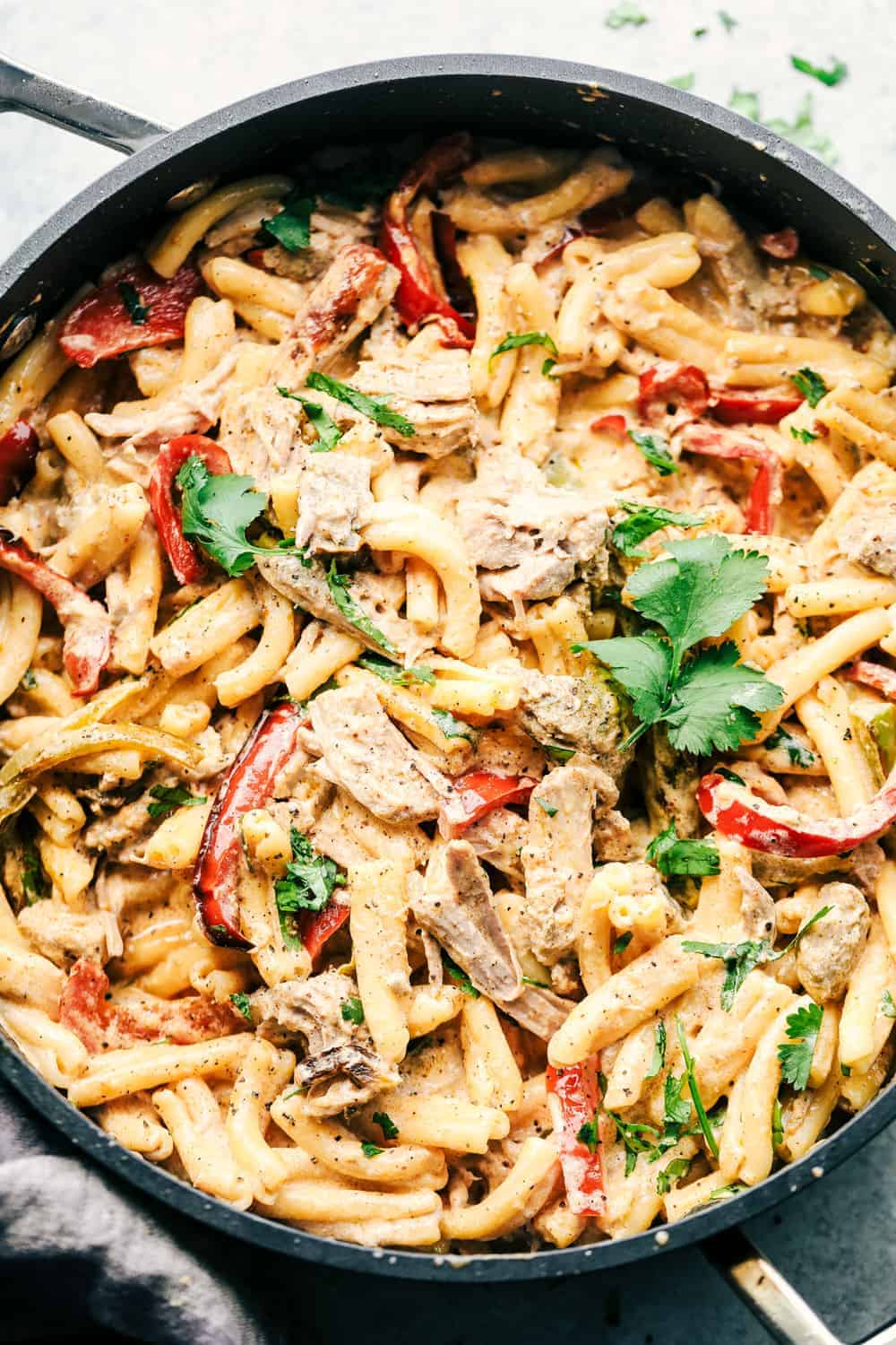 Creamy Pork Carnitas Pasta The Recipe Critic