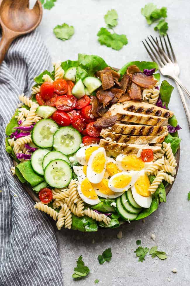 Balsamic Chicken Cobb Salad with Pasta - 19