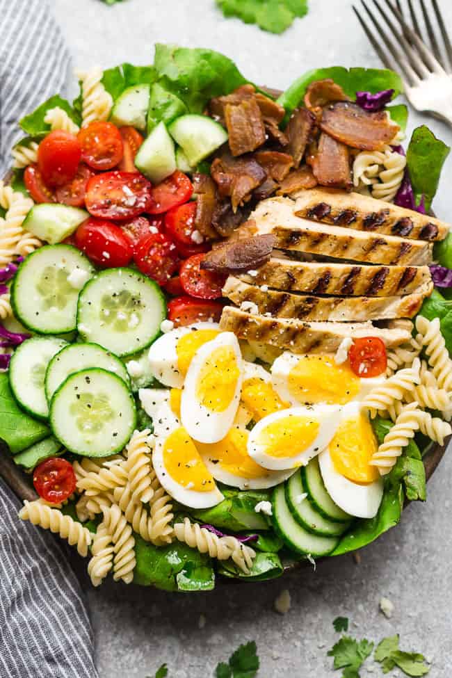 Balsamic Chicken Cobb Salad with Pasta - 27