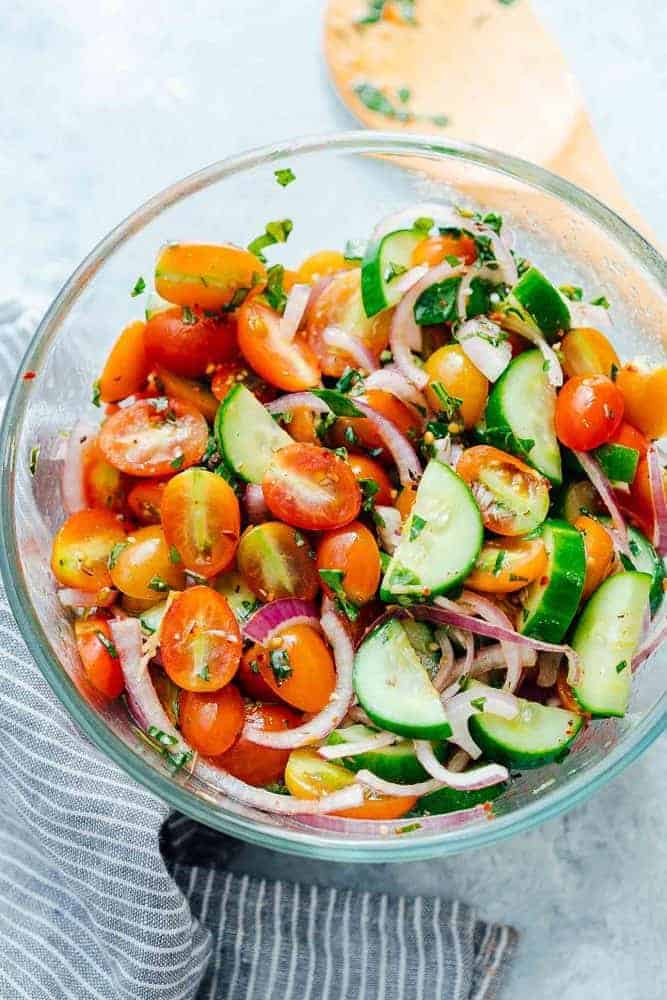 Chilled Cucumber Tomato Salad | The Recipe Critic