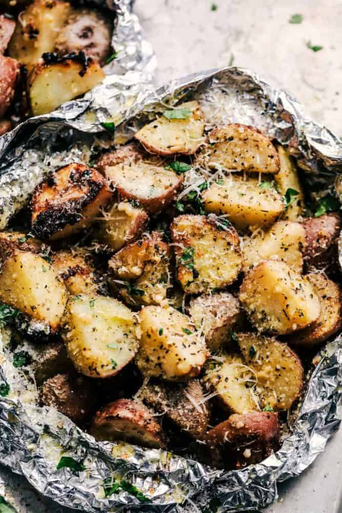 Parmesan Garlic Potato Foil Packets - 54