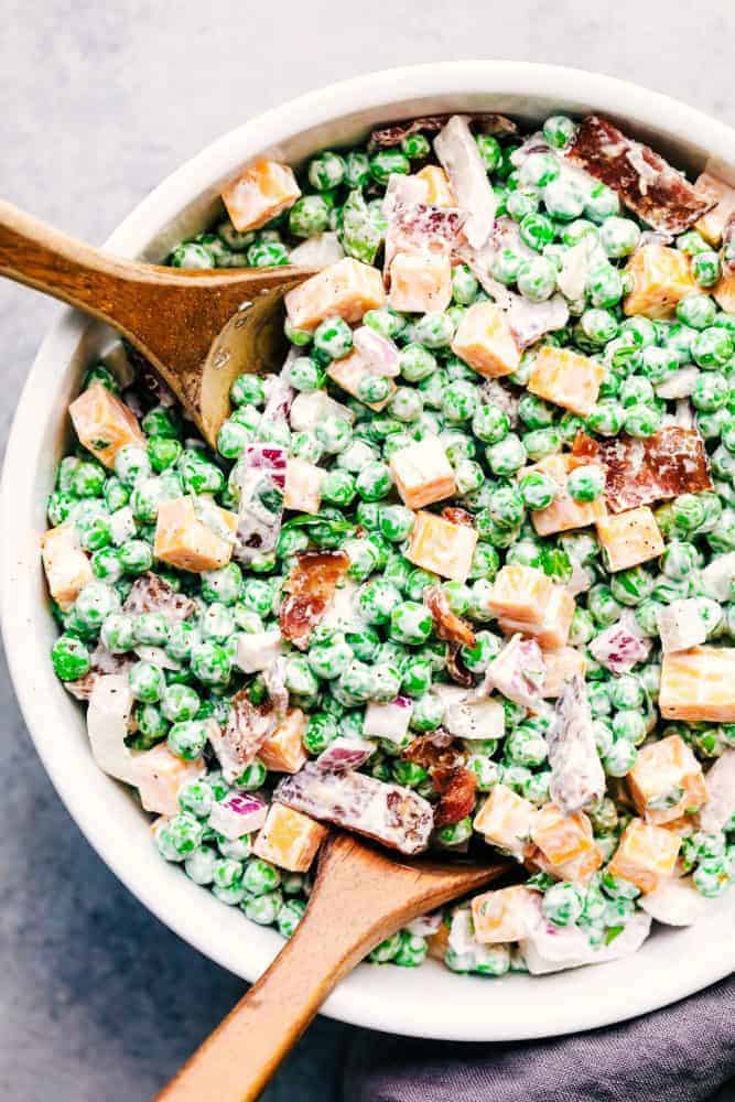 Best Ever Creamy Pea Salad with Bacon SMART KIDS