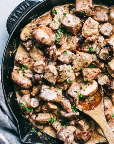 creamy garlic steak bites with mushroomsnow-trending
