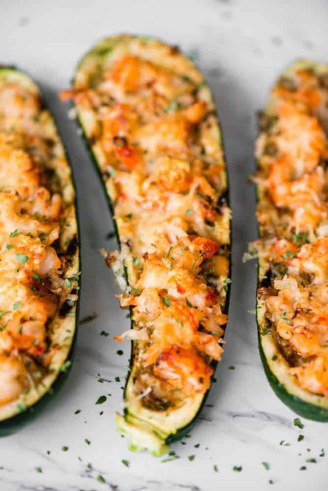 Shrimp Zucchini Boats. 