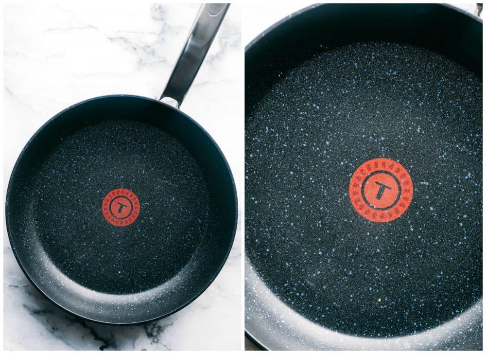 Non-stick frying pan. 