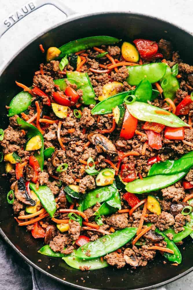 Easy Ground Beef Stir Fry - Cafe Delites