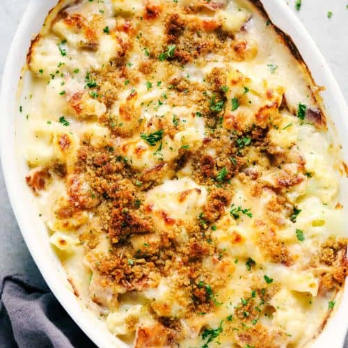 Creamy Cauliflower Au Gratin with Bacon | The Recipe Critic