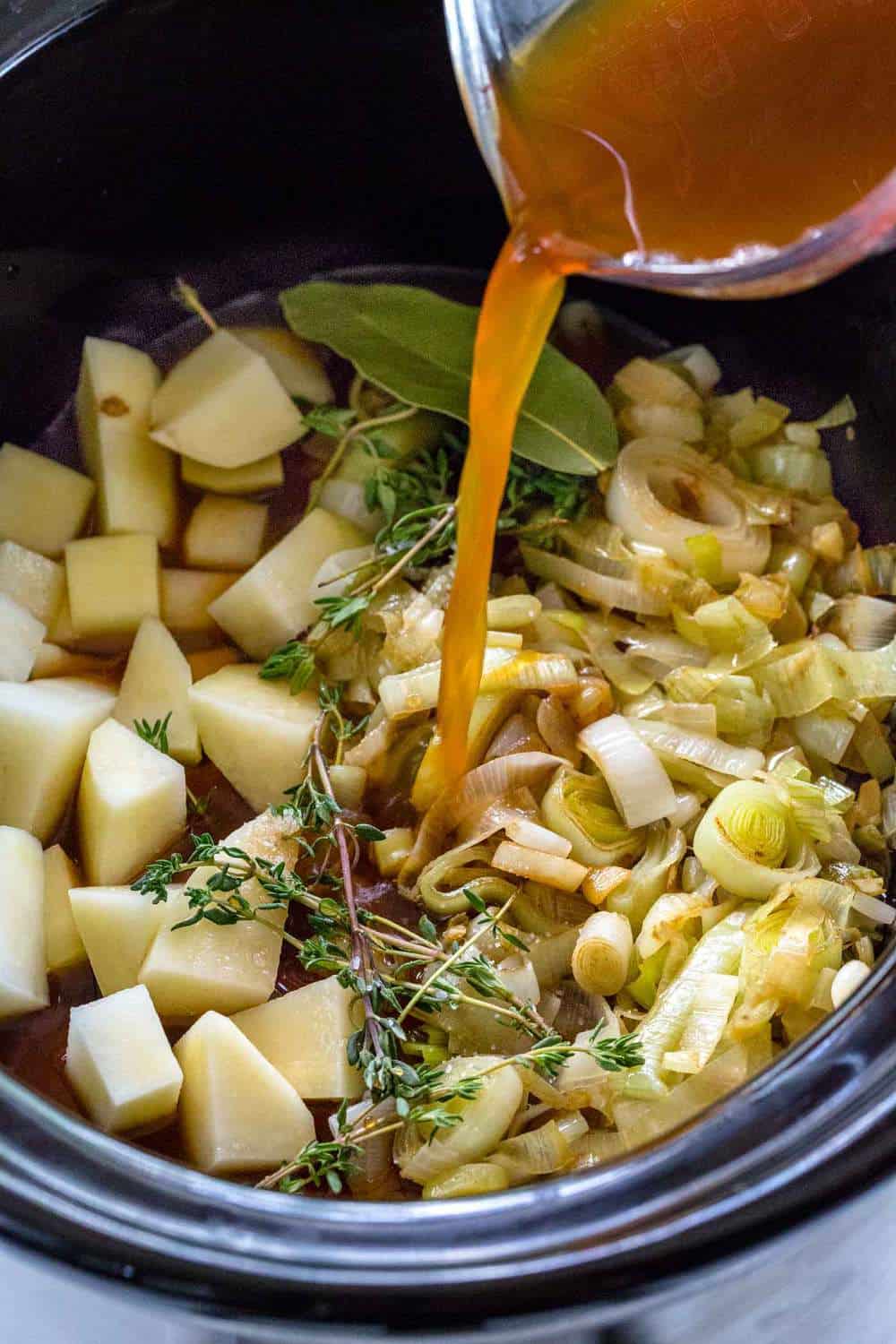 Slow Cooker Potato Leek Soup | The Recipe Critic