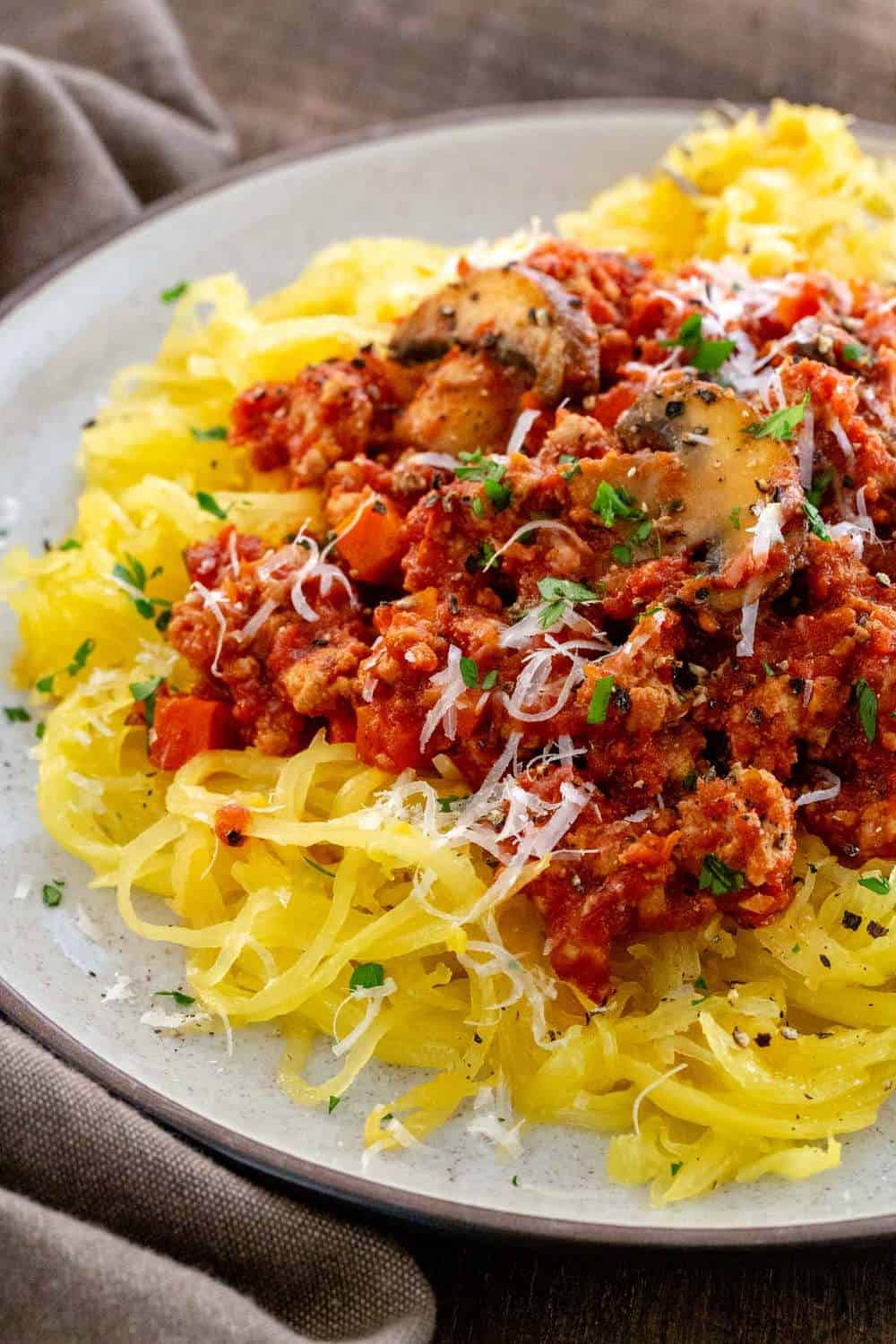 Turkey Bolognese With Roasted Spaghetti Squash The Recipe Critic