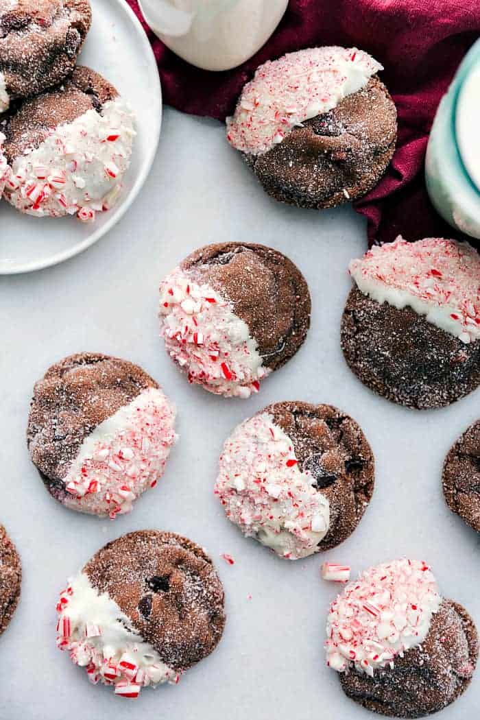 Chocolate peppermint gingersnaps 