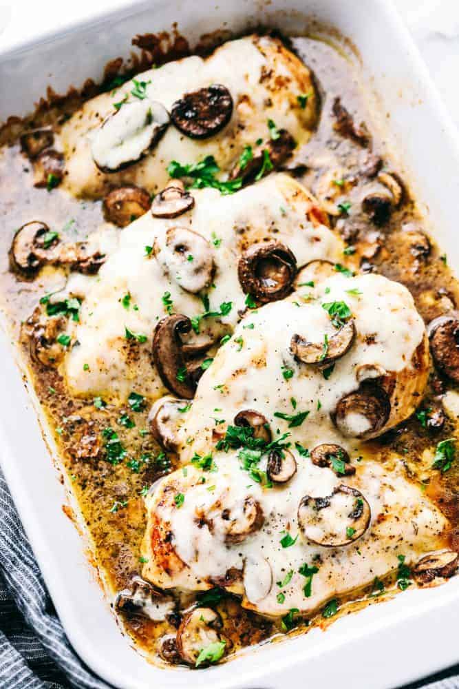 Easy Baked Cheesy Mushroom Chicken - 47