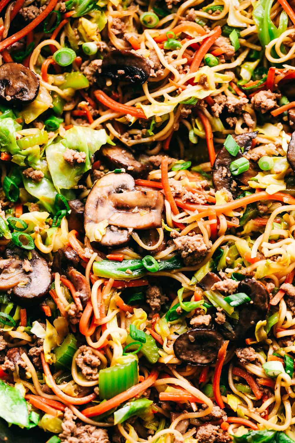 Egg Roll Noodle Skillet with Ground Pork | The Recipe Critic