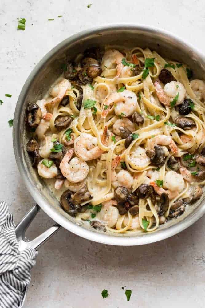 Creamy Shrimp and Mushroom Pasta | The Recipe Critic