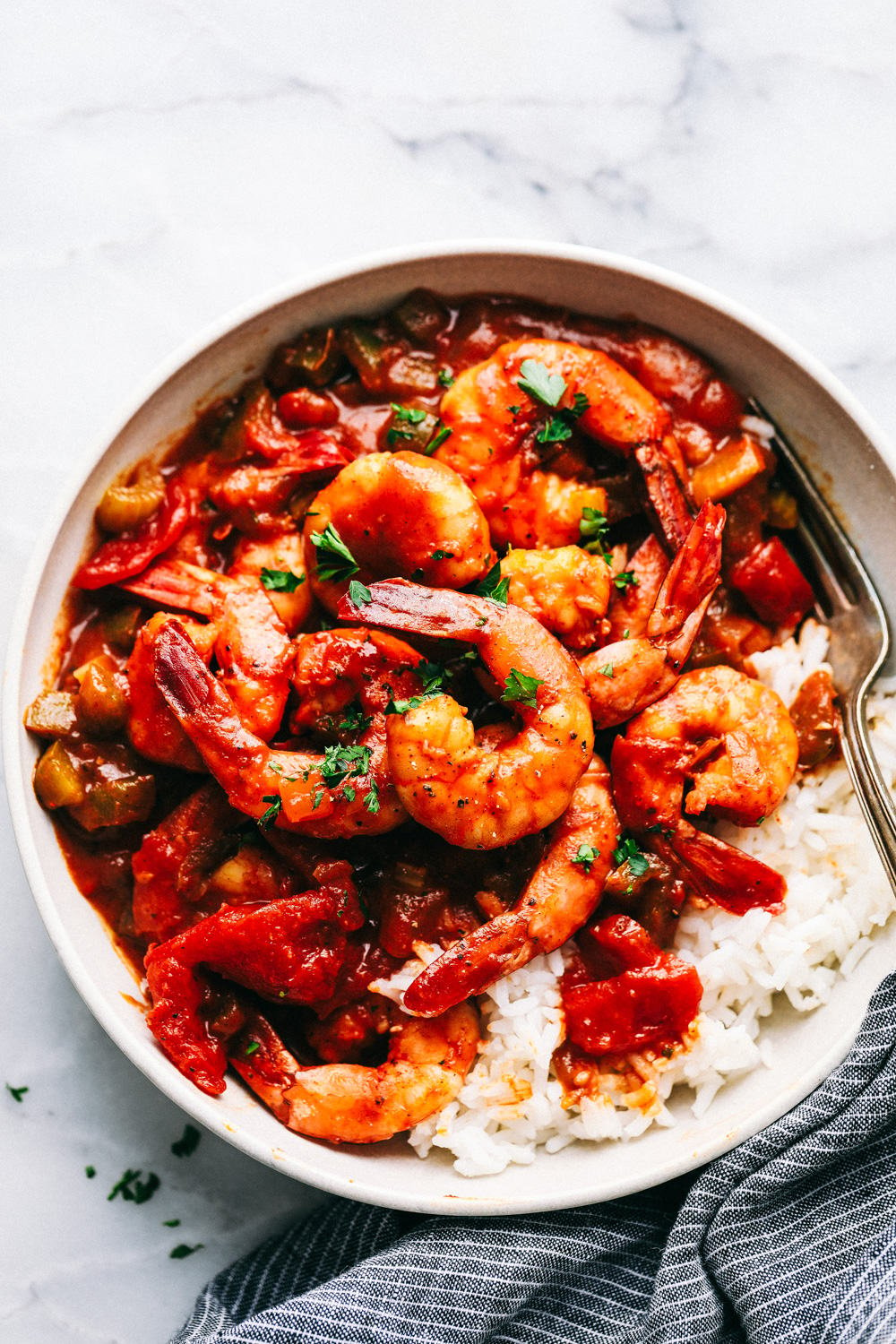 Easy Shrimp Creole in a bowl.