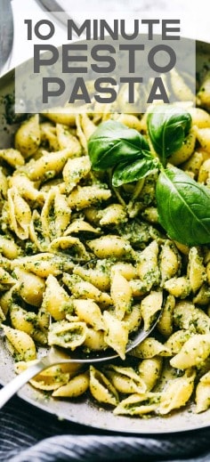 10 minute pesto pasta (kohler food and wine)