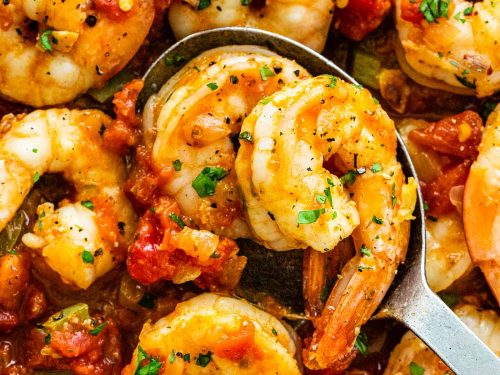 Spicy Garlic Shrimp Skillet - Jessica Gavin