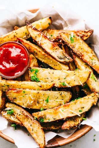 Garlic Parmesan Baked Potato Wedges | The Recipe Critic