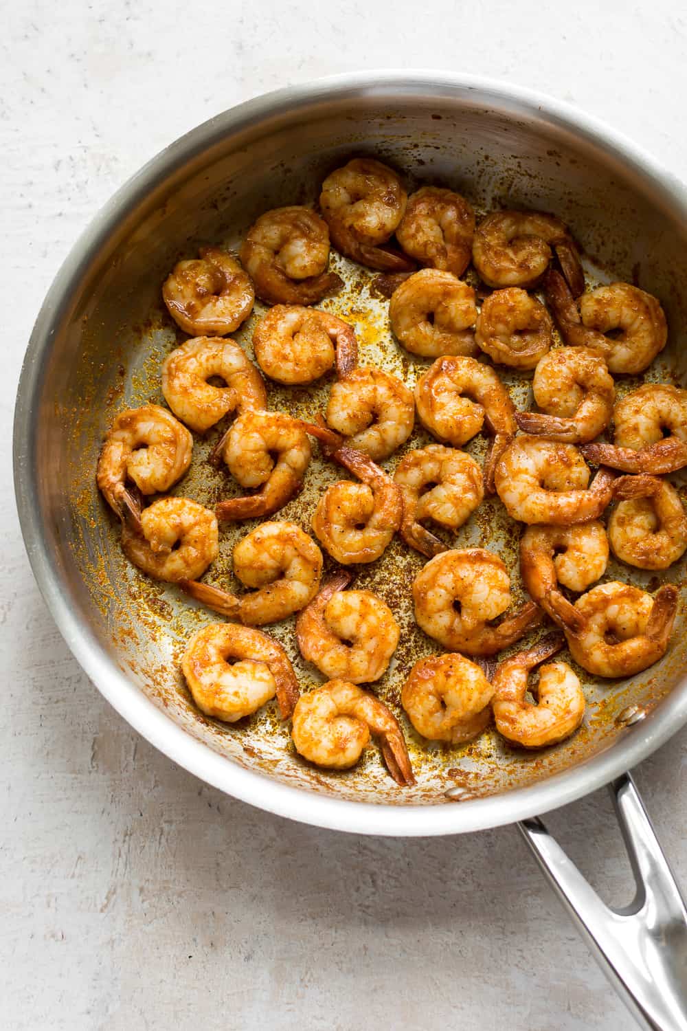 easy shrimp tacos in a skillet