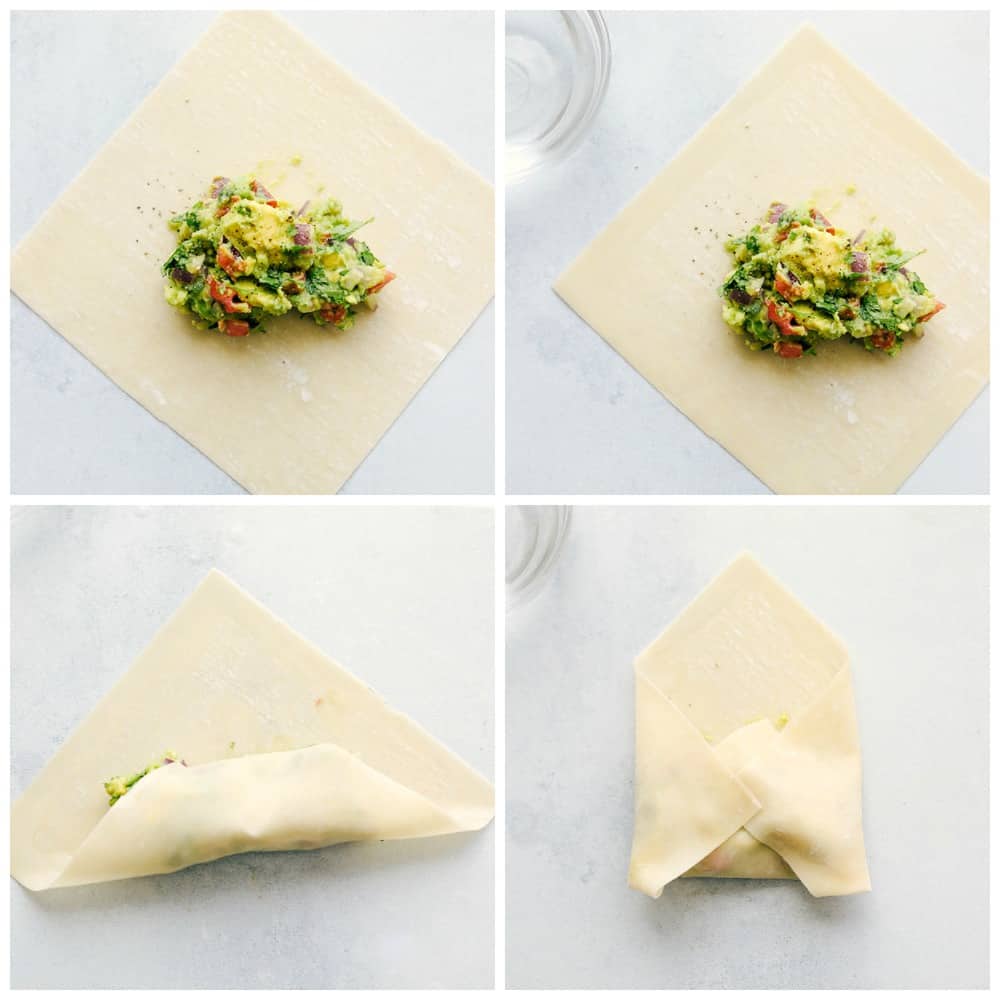 How to make avocado egg rolls.