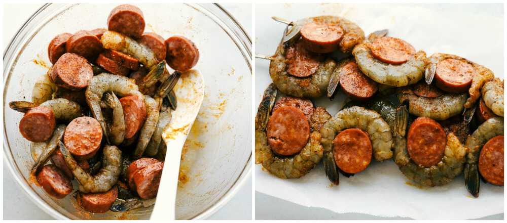 Easy and Amazing Cajun Shrimp and Sausage Skewers - 58