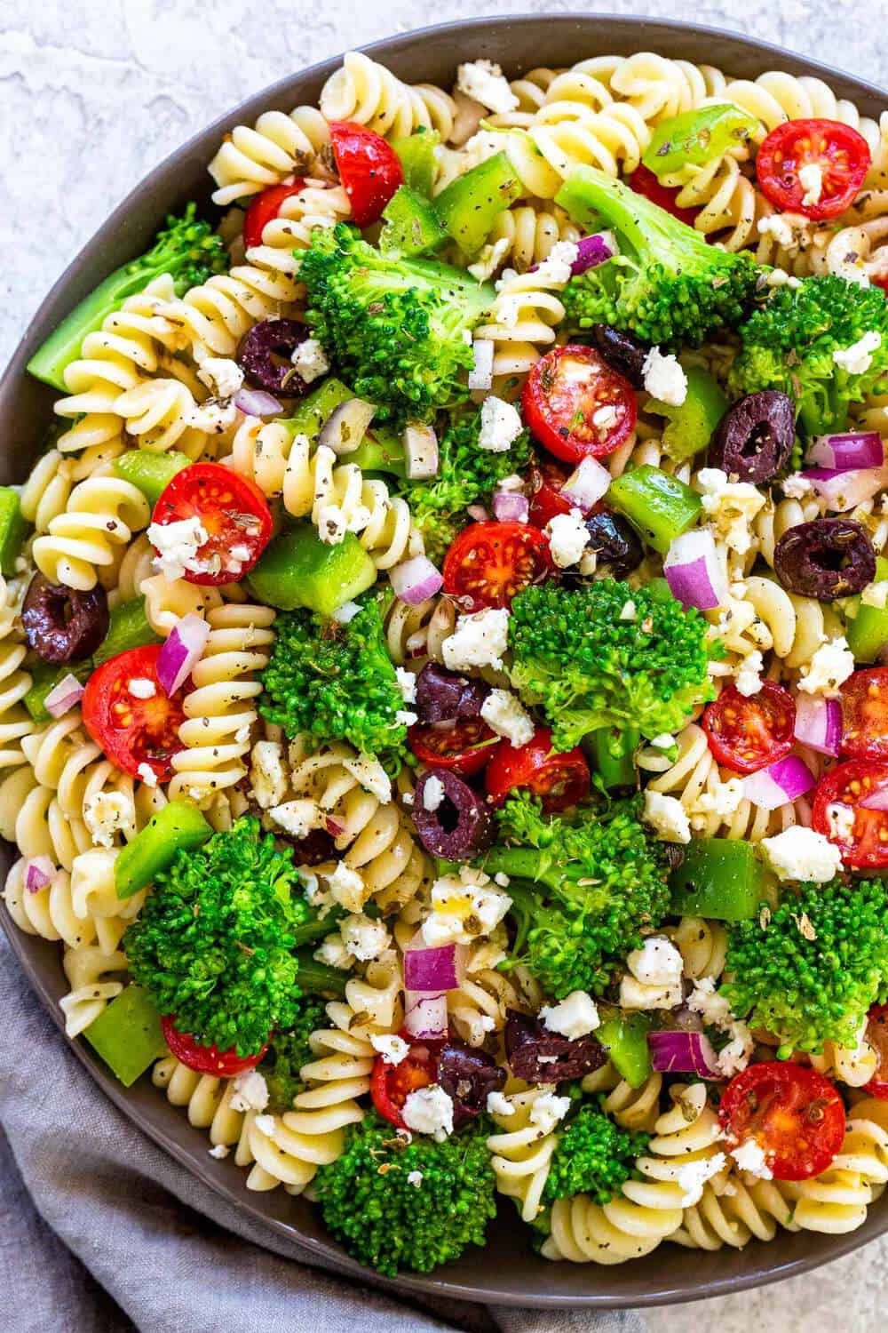 Greek Broccoli Pasta Salad