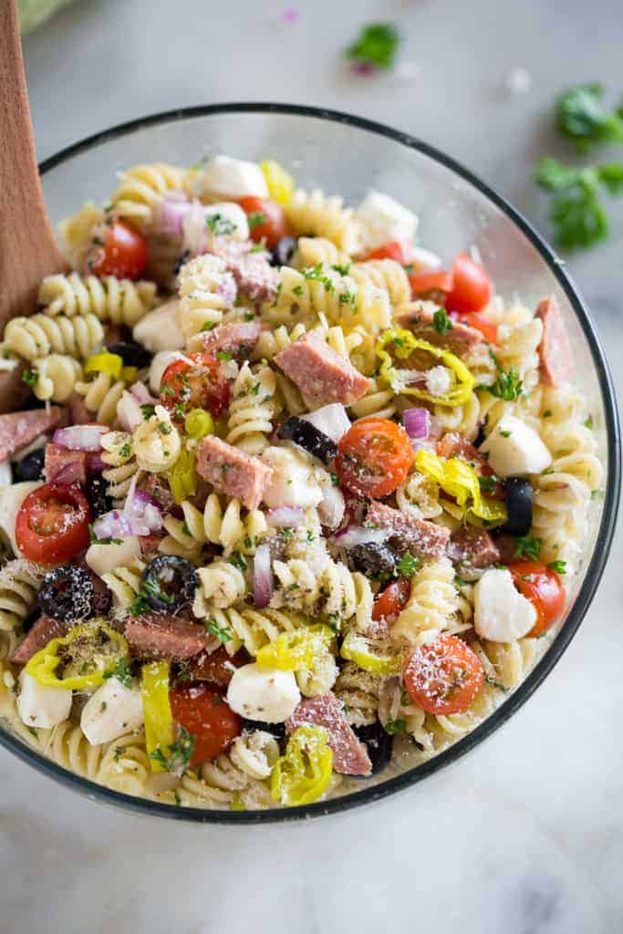 Italian Pasta Salad in a bowl
