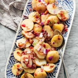 German Potato Salad served on a platter