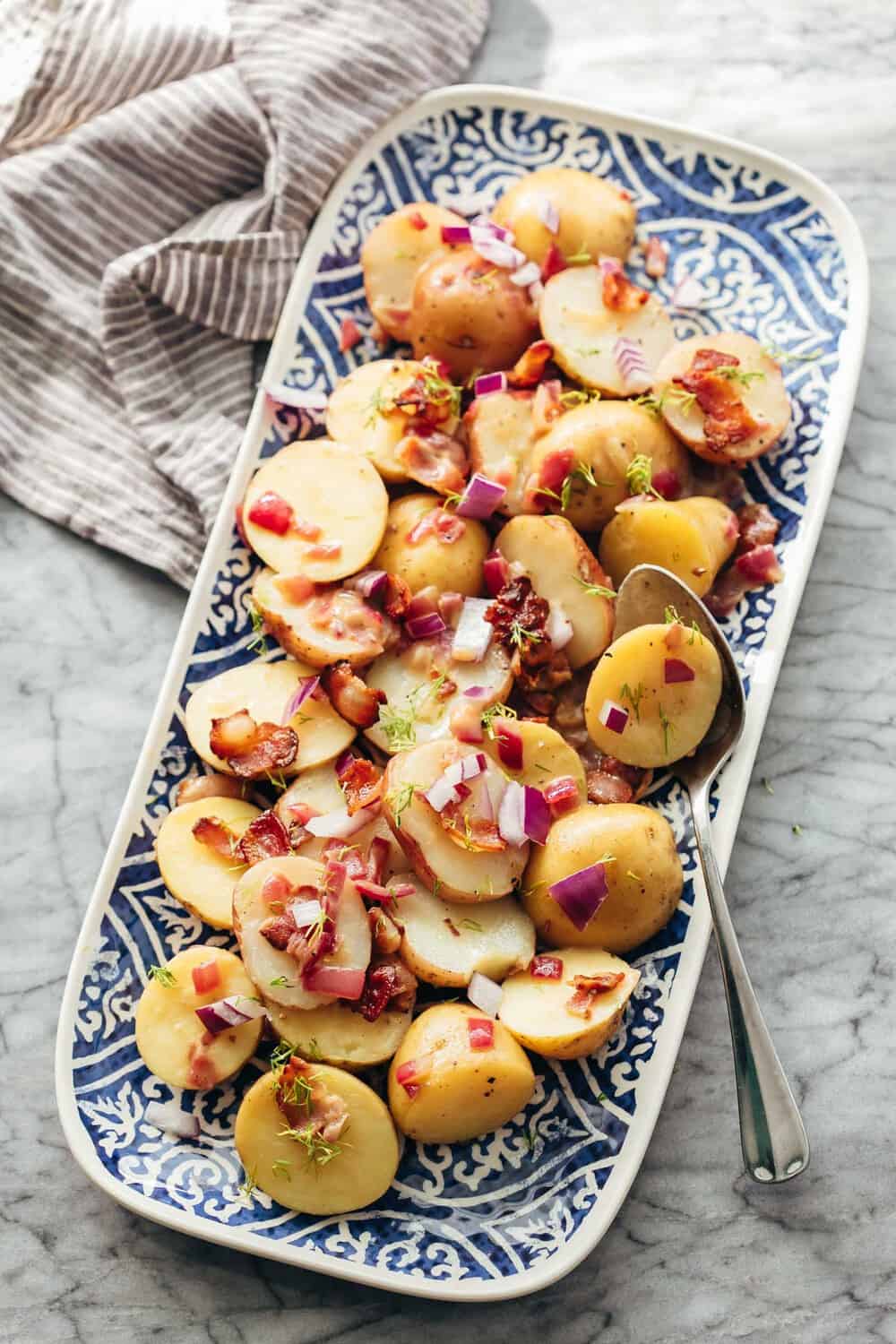 German Potato Salad served on a platter