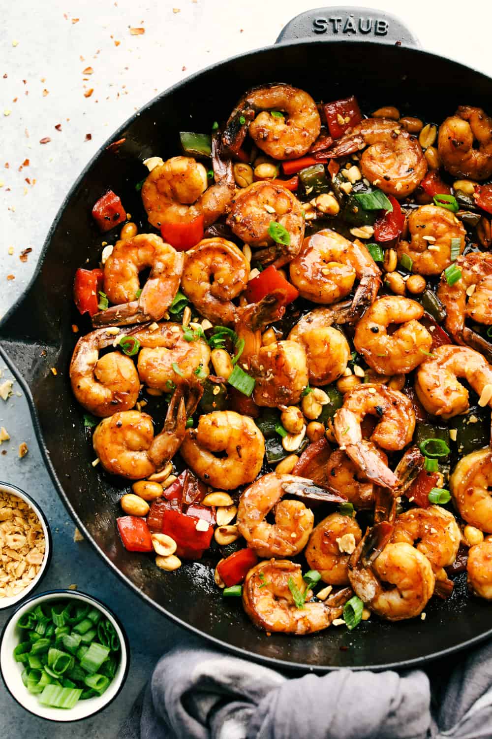 Kung-Pao Jumbo Shrimp Stir-Fry Recipe