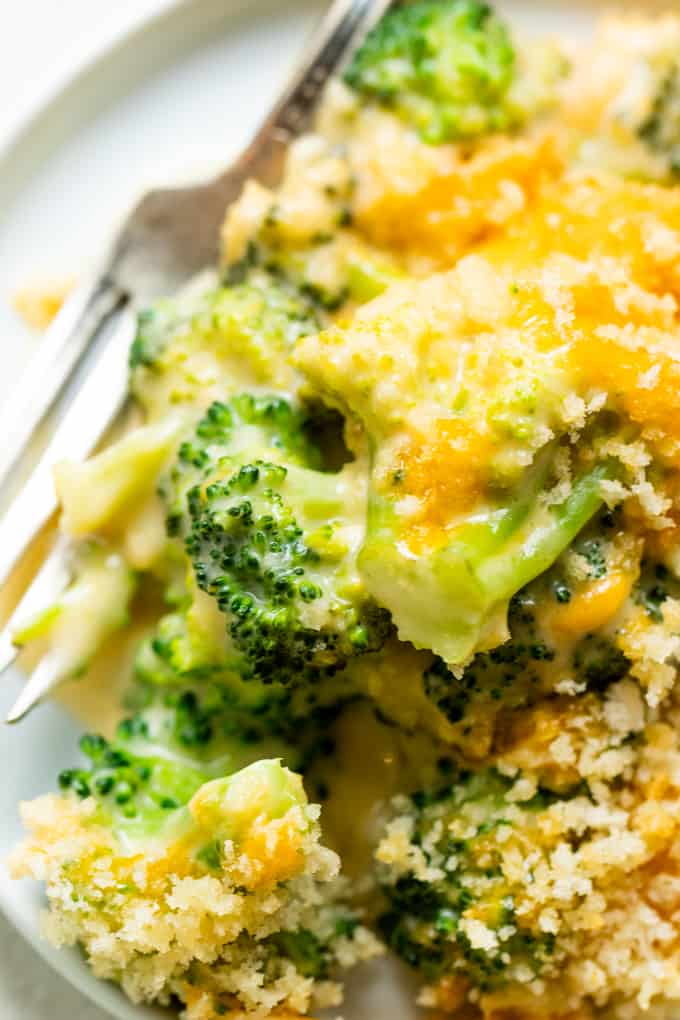 broccoli casserole on a plate