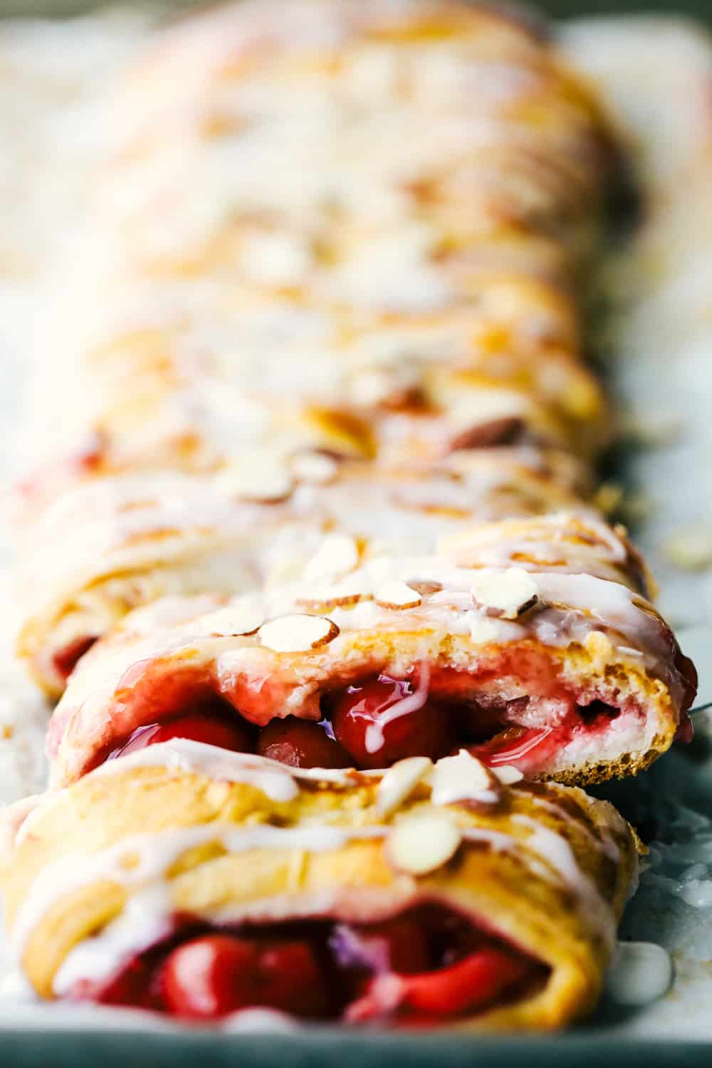 Cherry almond cream cheese breakfast braid 